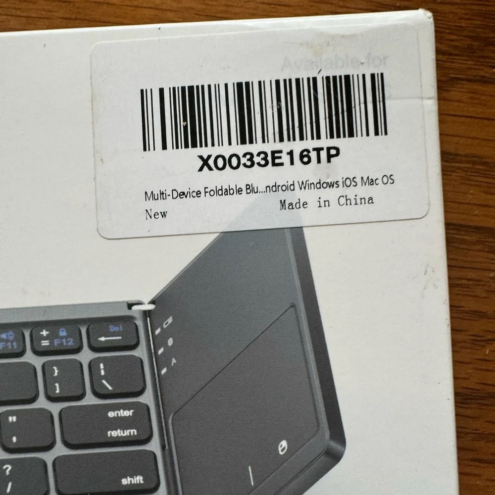 Foldable Bluetooth Keyboard, Folding Portable Wireless Keyboard with Touchpad